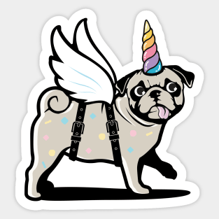 Pug Unicorn Sticker